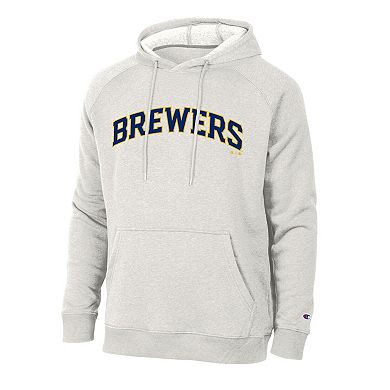 Men's Champion Cream Milwaukee Brewers Triumph Tri-Blend Hoodie