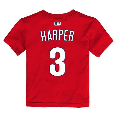 Infant Nike Bryce Harper Red Philadelphia Phillies Name & Number T-Shirt