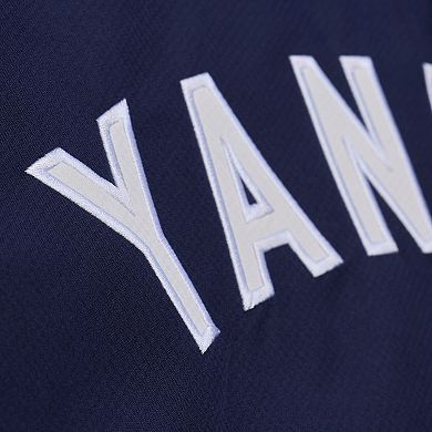 Men's Mitchell & Ness Navy New York Yankees Full-Snap Hooded Coaches Jacket