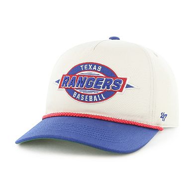 Youth '47 Natural/Royal Texas Rangers Frame Out Hitch Adjustable Hat