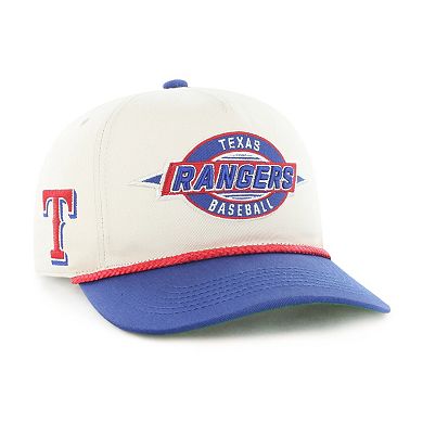 Youth '47 Natural/Royal Texas Rangers Frame Out Hitch Adjustable Hat