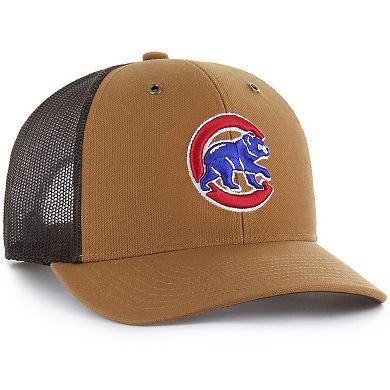 Men's Carhartt x '47 Brown Chicago Cubs Trucker Adjustable Hat