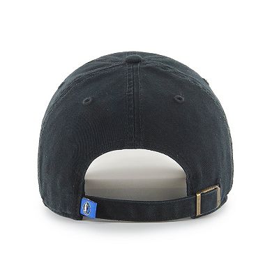 Men's '47 Dallas Mavericks Black on Black Clean Up Adjustable Hat
