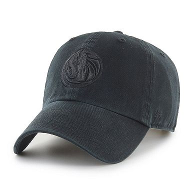 Men's '47 Dallas Mavericks Black on Black Clean Up Adjustable Hat