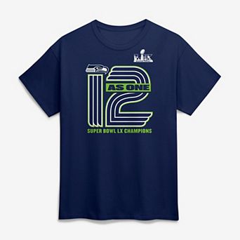 Men's Fanatics College Navy Seattle Seahawks Super Bowl LX Champions Hometown On Top T-Shirt