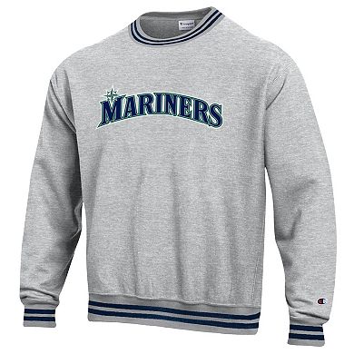 Men's Champion Grey Seattle Mariners Reverse Weave Sweatshirt