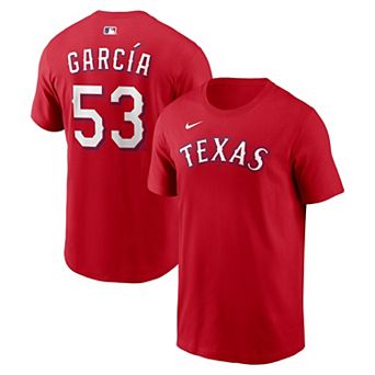 Men's Nike Adolis Garcia Red Texas Rangers Name & Number T-Shirt