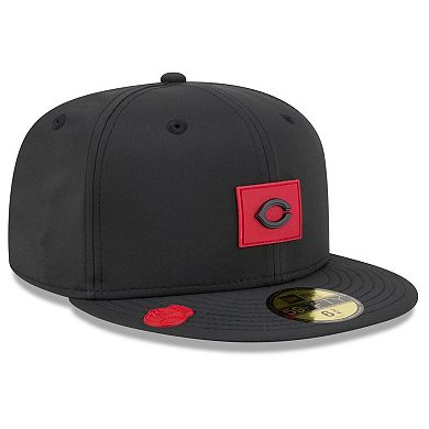Men's New Era Black Cincinnati Reds 2026 Clubhouse 59FIFTY Fitted Hat