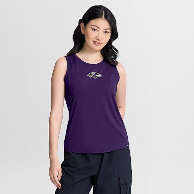 Women's Fanatics Purple Baltimore Ravens Mesh Triumphant Win​ Tank Top