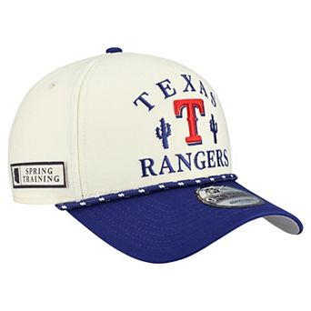 Men's New Era Cream Texas Rangers 2026 Spring Training Fan Pack Rope A-Frame 9FORTY Adjustable Hat