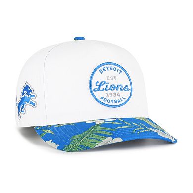 Men's '47 White/Blue Detroit Lions Beach Side Hitch Adjustable Hat