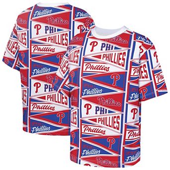 Youth Outerstuff Red Philadelphia Phillies All-Over Pennant T-Shirt