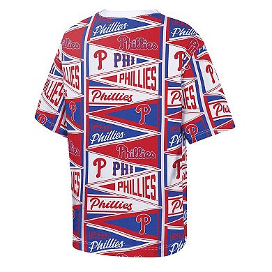 Youth Outerstuff Red Philadelphia Phillies All-Over Pennant T-Shirt