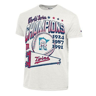 Men's Champion White Minnesota Twins Winning Tradition Cooperstown Tri-Blend T-Shirt