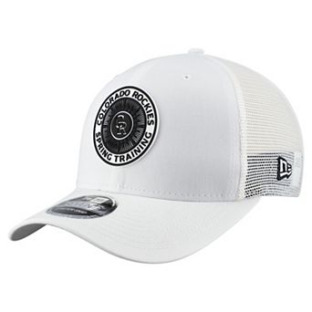 Men's New Era White Colorado Rockies 2026 Spring Training Fan Pack 9SEVENTY Adjustable Trucker Hat