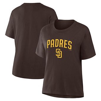 Women's Fanatics Brown San Diego Padres Lockup Legacy T-Shirt