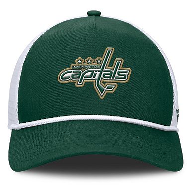 Men's Fanatics Green/White Washington Capitals Bermuda A-Frame Adjustable Hat