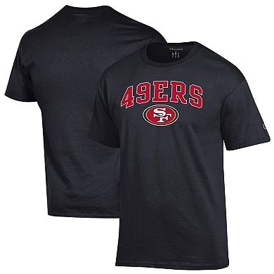 Men's Champion Black San Francisco 49ers Arch Over Logo T-Shirt