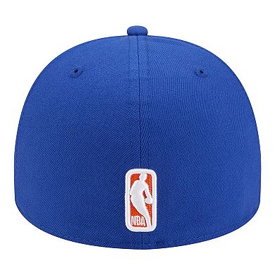 Men's New Era Blue New York Knicks Injection Cartoon Logo A-Frame 59FIFTY Fitted Hat