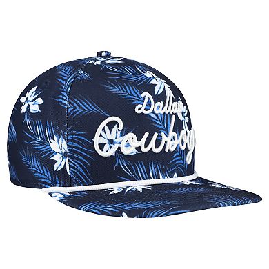 Men's New Era Navy Dallas Cowboys Palm Print A-Frame 9FIFTY Snapback Hat