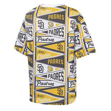 Youth Outerstuff Yellow San Diego Padres All-Over Pennant T-Shirt