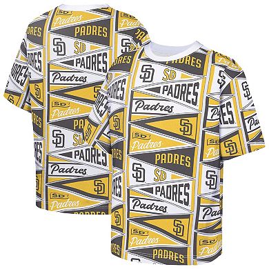 Youth Outerstuff Yellow San Diego Padres All-Over Pennant T-Shirt