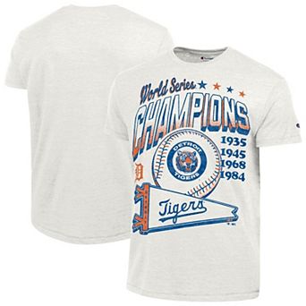 Men's Champion White Detroit Tigers Winning Tradition Cooperstown Tri-Blend T-Shirt