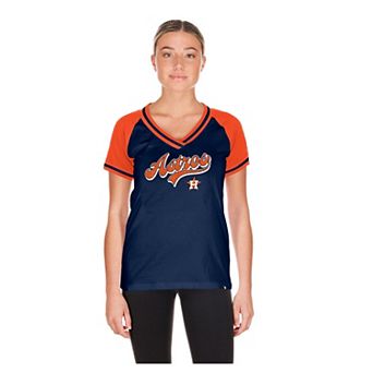 Women's New Era Navy Houston Astros Gameday V-Neck T-Shirt