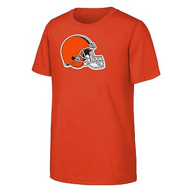 Youth Outerstuff Orange Cleveland Browns Primary Logo T-Shirt