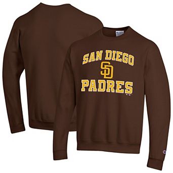 Men's Champion Brown San Diego Padres Heart & Soul Powerblend Sweatshirt
