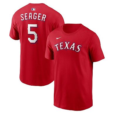 Men's Nike Corey Seager Red Texas Rangers Home Name & Number T-Shirt