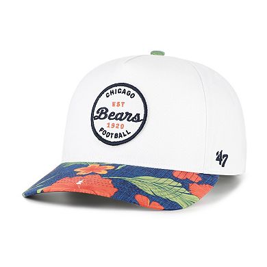 Men's '47 White/Navy Chicago Bears Beach Side Hitch Adjustable Hat