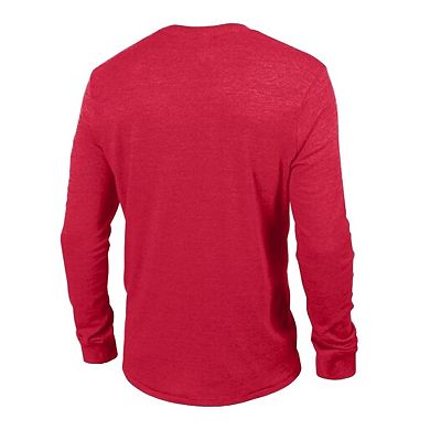 Men's Champion Red New England Patriots Ultimate Tri-Blend Long Sleeve T-Shirt