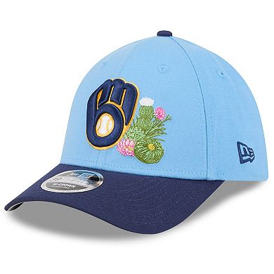 Men's New Era Light Blue/Navy Milwaukee Brewers 2026 Spring Training M-Crown 39THIRTY Flex Hat