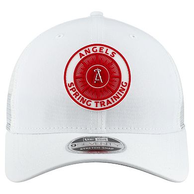 Men's New Era White Los Angeles Angels 2026 Spring Training Fan Pack 9SEVENTY Adjustable Trucker Hat
