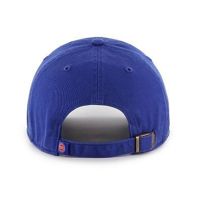 Men's '47 Royal Detroit Pistons Alternate Core Logo Clean Up Adjustable Hat