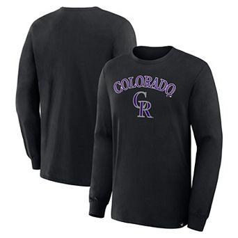 Men's Fanatics Black Colorado Rockies Lock-Up Legacy Long Sleeve T-Shirt