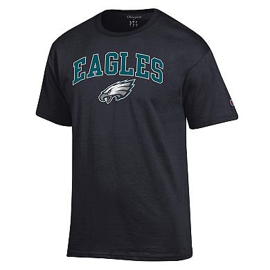 Men's Champion Black Philadelphia Eagles Arch Over Logo T-Shirt