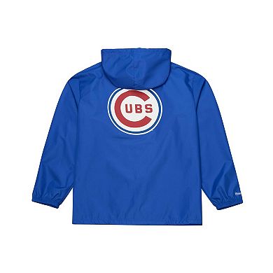 Men's Mitchell & Ness Royal Chicago Cubs Full-Snap Hooded Coaches Jacket