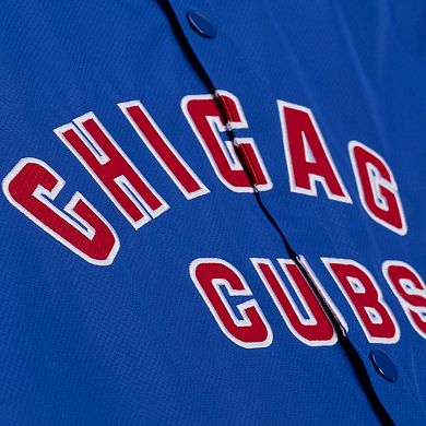 Men's Mitchell & Ness Royal Chicago Cubs Full-Snap Hooded Coaches Jacket