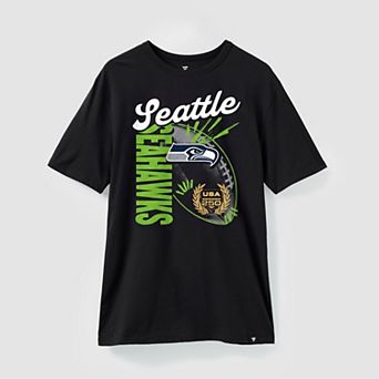 Men's Fanatics Black Seattle Seahawks USA 250 Gold Standard Team Heritage T-Shirt