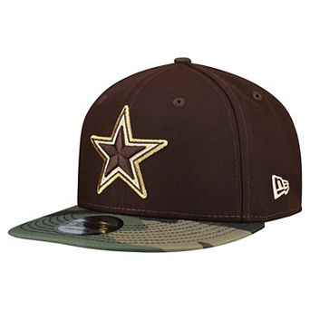 Men's New Era Dark Brown Dallas Cowboys Burnt Wood Camo 9FIFTY Snapback Hat