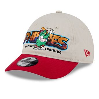 Youth New Era Stone/Red Philadelphia Phillies 2026 Spring Training Fan Pack Batter 9TWENTY Adjustable Hat