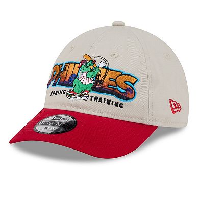 Youth New Era Stone/Red Philadelphia Phillies 2026 Spring Training Fan Pack Batter 9TWENTY Adjustable Hat