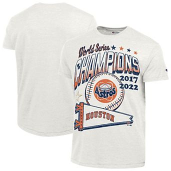 Men's Champion White Houston Astros Winning Tradition Cooperstown Tri-Blend T-Shirt