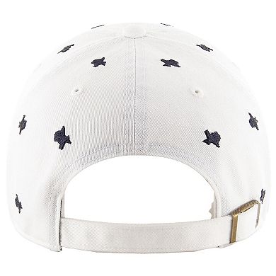 Women's '47 White Houston Astros Confetti Clean Up Adjustable Hat