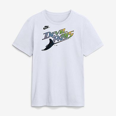 Men's Nike White Tampa Bay Rays Cooperstown Collection Wordmark T-Shirt