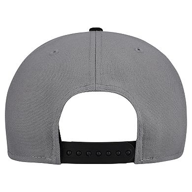Men's New Era Gray Miami Heat Core Logo Storm Gray Two-Tone 9FIFTY Snapback Hat