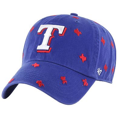 Women's '47 Royal Texas Rangers Confetti Clean Up Adjustable Hat