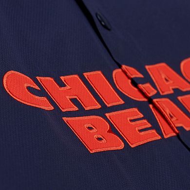 Men's Mitchell & Ness Navy Chicago Bears Coaches Full-Snap Hooded Windbreaker Jacket